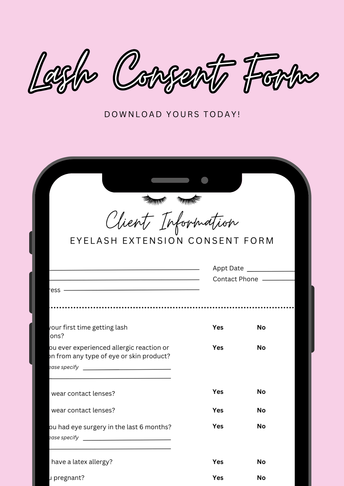 Lash Consent Form